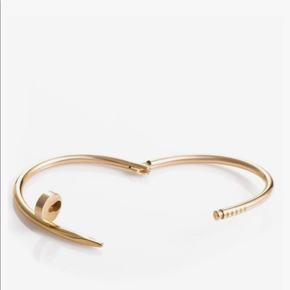 Men’s Gift  18k Nail Cuff Screw Bracelet Bangle - Picture 5 of 5